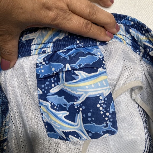 Vineyard Vines School Of Tuna Chappy Trunks Mesh Swim Shorts Size Large - Picture 7 of 12